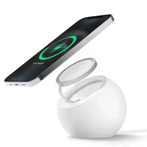 Ball Shape Magnetic Silicone Charging Desk Holder Stand for Magsafe IPhone 13 14 Pro Macsafe Charger