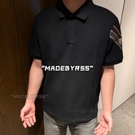 SS25 Spring Summer New Style Heavy MONCLE Side Webbing Epaulette Embroidered Logo Lapel Short Sleeve