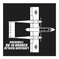 North American ROCKWELL OV-10 Bronco Aircraft, Cutting Sticker