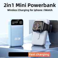 Mini Magnetic Power Bank 20000mAh 2 in 1 Wireless Charging 22.5w Super Fast Charging Portable Power 