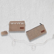 CAJA Pencil Case Pouch Multifunction Burlap Burlap Burlap Bohemian