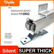 Aluminum Door Sliding Rail / Door Sliding Rail Room Door Sliding Rail 1.8M, 2.4M, ITALY DELILE3m