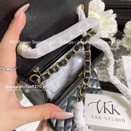 @vkk_studio LISA | C0C0 FLAP CF 17cm chain bag MINI square bag black color