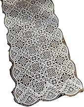 Vivienne WK2193L2 [Table Center, 7.1 x 47.2 inches (18 x 120 cm), White Lace, Embroidery, Table Runn