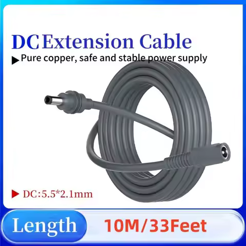 DC Male To Female Extension Adapter Cable DC5521 0.5-20M Power Cable Cord 20AWG Waterproof for Starl