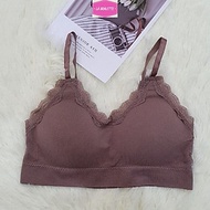 Áo bra nữ 2 dây cotton tăm viền ren cao cấp có mút mỏng áo ngực nữ sinh A19