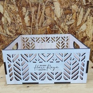 Wooden Tray Hampers Box Tray Wooden Storage Dulang Raya Size 210MM (W) x 210MM (L) X 95MM (H) WOODIE