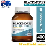 [Australia Import EXP 09/2026] Blackmores Odourless Fish Oil 无腥味深海鱼油 1000mg ( 400 Capsules )