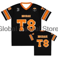 Tate McRae T8 Logo Football Jersey T-shirt 2025 Miss Possessive Tour V-Neck Short Sleeve Sportwear M