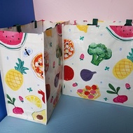 Watermelon Pineapple West Blue Flower Small Fresh Large Capacity Environmentally Friendly Shopping B
