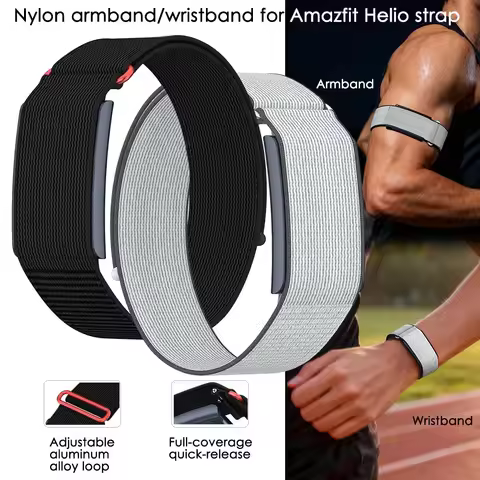 Nylon Strap for Amazfit Helio Strap Sports Bracelet Replacement Band Biceps Breathable Armband Wrist