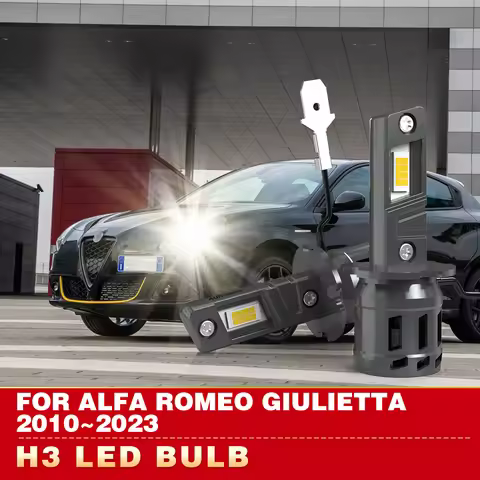 2x H3 LED Canbus Headlight Bulb 24000LM LED Car Head Fog Light with Fan Wireless H3 Turbo Led For Al