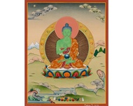 真品手繪不空成就佛唐卡