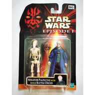Star Wars Episode 1 Senator Palpatine with Battle Droid 90s Figure