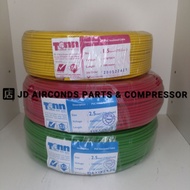 ORIGINAL SIRIM TONN PVC Insulated Cable 100Meter 1.5mm / 2.5mm