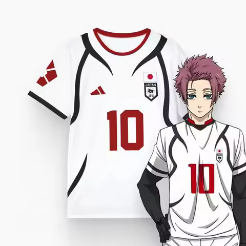 Mens Anime Jersey Anime Sae Itoshi Role Playing 3d Print T-shirt Men Women Fashion Oversized Short S