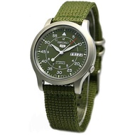 Seiko 5 SNK805 SNK805K2 Mid-Size Automatic Military Green Nylon Strap Watch