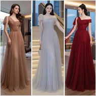 SIZE>65KG OFF-Shoulder Mesh Dress