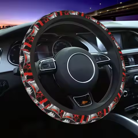 Steering Wheel Covers One Piece Soft Luffy Zoro Sanji Steering Wheel Cover Car-styling Fashion Steer