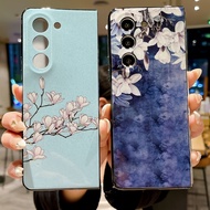 Shockproof Flip Slim Flower Casing for Samsung Galaxy Z Fold 5 Bling TPU Samsung Z Fold5 Protection Phone Case