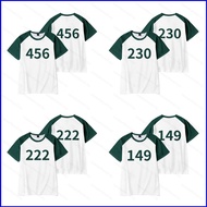 Squid Game Season 2 number 230 456 222 149 summer T-shirt Anime Short Sleeve Top