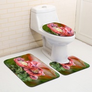 【AiBi Home】-3 Pcs/Set Toilet Non-Slip Carpet Mat Covers Bathroom Carpet Contour Mat