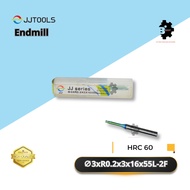 MESIN Endmill 3xR0.2x3x16x55L-2F -2F- HRC 60 - Brand JJ TOOLS - Cutting Tool - Original - Milling Ma