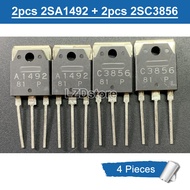 2คู่แบบดั้งเดิม (A1492 2ชิ้น + C3856 2ชิ้น) TO-3P 2SA1492 2SC3856 TO3P เสียงทรานซิสเตอร์กำลังวงจรรวม