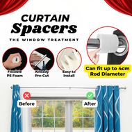 SUPERSAVE Curtain Spacer Ripple Fold Blackout Curtain Wave Fold Curtain Spacers Window Treatment