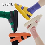 UTUNE Thick Bottom Sandals for Women Flat Shoes Summer Platform EVA Beach Non-slip Outwear Soft Ligh