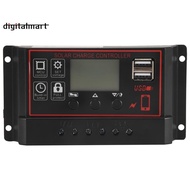 Solar Charge Controller Solar Panel Controller 12V 24V LCD Display Solar Panel Battery Regulator wit