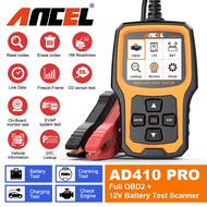 ANCEL AD410 PRO – 2-in-1 OBD2 Car Diagnostic Scanner & 12V Battery Tester
