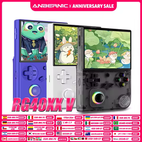 ANBERNIC RG 40XXV 64 Bit Linux Retro Handheld Game Console 4.0'' IPS Screen Supports 5G WiFi Bluetoo
