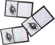 DOITOOL 3 Sets Eye Makeup Stickers Decorative Eye Gems Decals Party Diamond Crystal Pearl Body Jewelry Hand Held Mirror Face Crystal Gems Body Jewelry Sticker Painted Decorations Resin