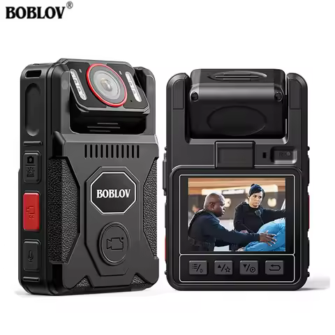 BOBLOV M7 Pro 4K GPS Body Camera 256GB Video Recorder 180° Rotate Lens Mounted Camera 4000mAh Batter