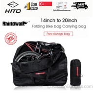 RK20 Rhinowalk 14 to 20 Inch Folding Bike Bag Oxford Cloth Waterproof Bicycle Outdoor Transport Storage Rhino walk