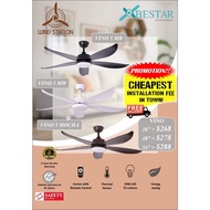 [FREE DELIVERY] BESTAR VINO 38inch/48inch/54inch DC Motor Ceiling Fan with LED Light and Remote Cont