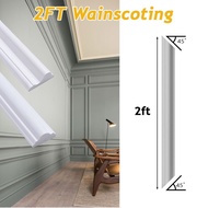 Wainscoting 2ft Wall Panel Paintable Waterproof Shiplap DIY Wall Skirting Rail Skirting Wall Molding