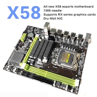 New x58 computer motherboard 1366 pin RECC server memory X5680 game suit with rx580 470