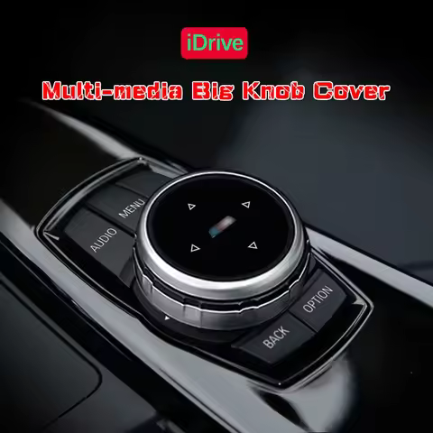 Multimedia Buttons Cover IDrive Stickers Universal Fit Vinyl Decals for Vehicle Interior Accessor