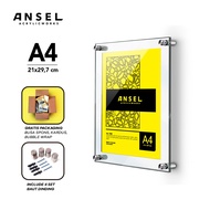 ANSEL Acrylic Wall Frame Acrylic Wall Photo Frame/ Clear A4/ 2 mm/ [Picture