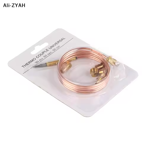 【AY】1Pc 90cm Universal 3.0mV Gas Stove Thermocouple W/5 Nuts Heating Gas Burner Replacement Thermoco