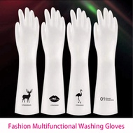 Household Gloves Washing Waterproof Nitrile Rubber Cleaning Durable Glove Sepasang Sarung Tangan Putih Kawad Kaki Kokurikulum White Gloves