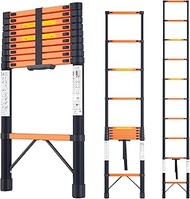 UMEWISH Telescoping Ladder, 12.5 FT Lightweight Extension Ladder, 350 lbs Capacity, 2 Triangle Stabi