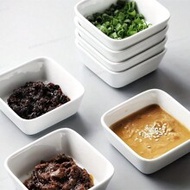 6pcs Ceramic Dipping Dish, Sauce Dish, Condiment Plate For Soy Sauce, Tomato Sauce, Bbq, Sushi, Part