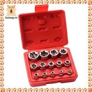 [luxiang.vn] 14Piece E-TORX Socket Set Premium Female Torx Socket Set External Torx Socket Set