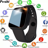 POSHI Full Touch Screen Smart Watch For Men Original Brand Waterproof 2023 Sport Watch Women Heart Rate Fitness Tracker Blood Pressure Smartwatch Jam Tangan lelaki