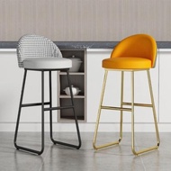 Iron Bar Chair High Stool Modern Simple Bar Stool Bar Chair Bar Chair Front Desk Chair Home Bar Stool High Stool