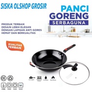 BLACK ENAMEL PAN 34CM, 36 cm, WOK PAN/ WOK 32CM, 36cm handle + ear
