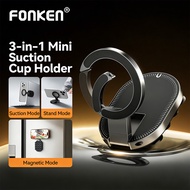 Fonken 3-in-1 MagLock Suction Cup Phone Mount Desktop Stand for iOS 17/16/15 with Suction Bottom for